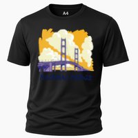Mackinac Bridge US Travel Cooling Performance Crew T-Shirt