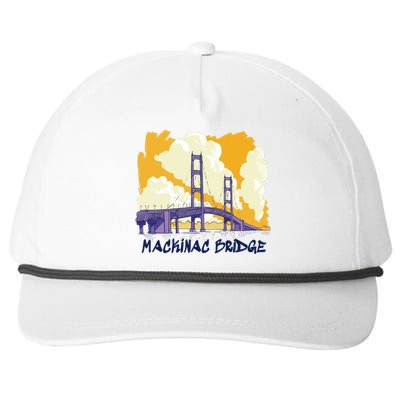 Mackinac Bridge US Travel Snapback Five-Panel Rope Hat