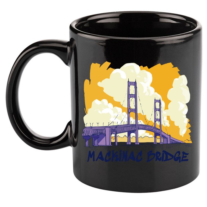 Mackinac Bridge US Travel 11oz C Handle Ceramic Mug