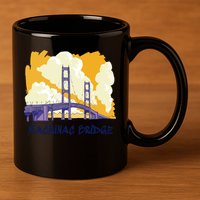 Mackinac Bridge US Travel 11oz C Handle Ceramic Mug