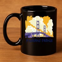 Mackinac Bridge US Travel 11oz C Handle Ceramic Mug