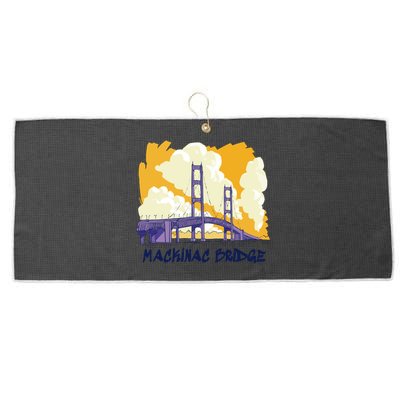 Mackinac Bridge US Travel Large Microfiber Waffle Golf Towel