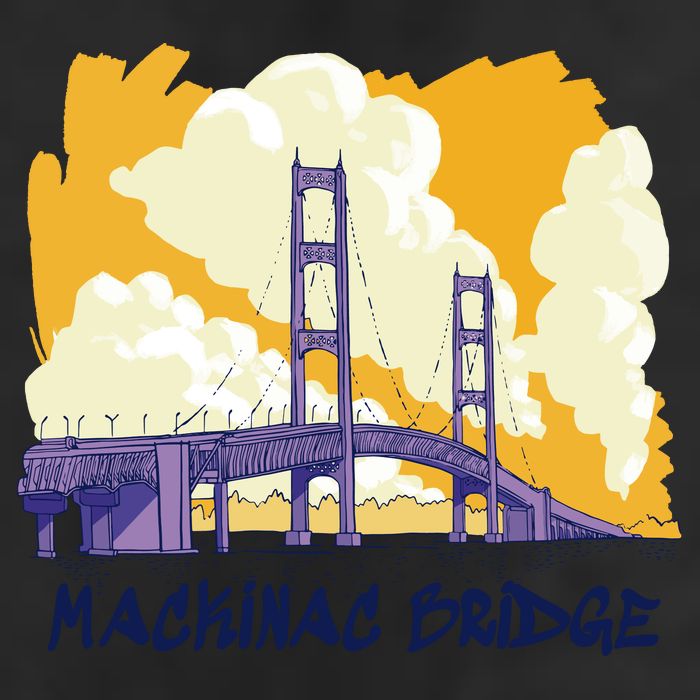 Mackinac Bridge US Travel 25L Jumbo Tote