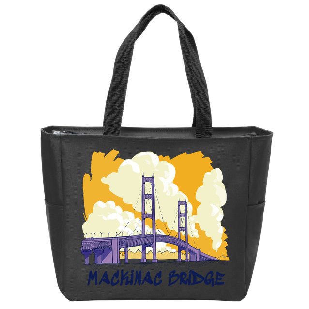Mackinac Bridge US Travel Zip Tote Bag