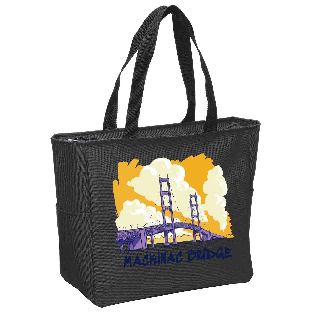 Mackinac Bridge US Travel Zip Tote Bag