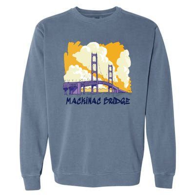 Mackinac Bridge US Travel Garment-Dyed Sweatshirt