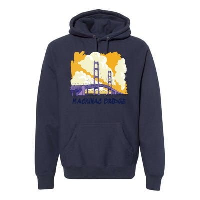 Mackinac Bridge US Travel Premium Hoodie