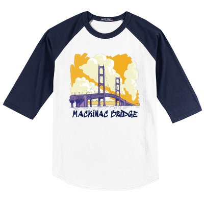 Mackinac Bridge US Travel Baseball Sleeve Shirt