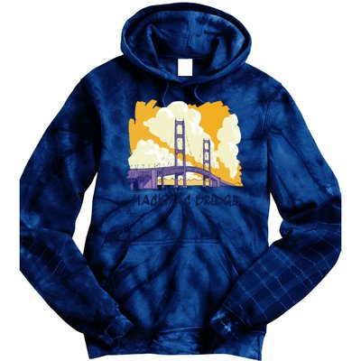 Mackinac Bridge US Travel Tie Dye Hoodie