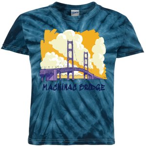 Mackinac Bridge US Travel Kids Tie-Dye T-Shirt