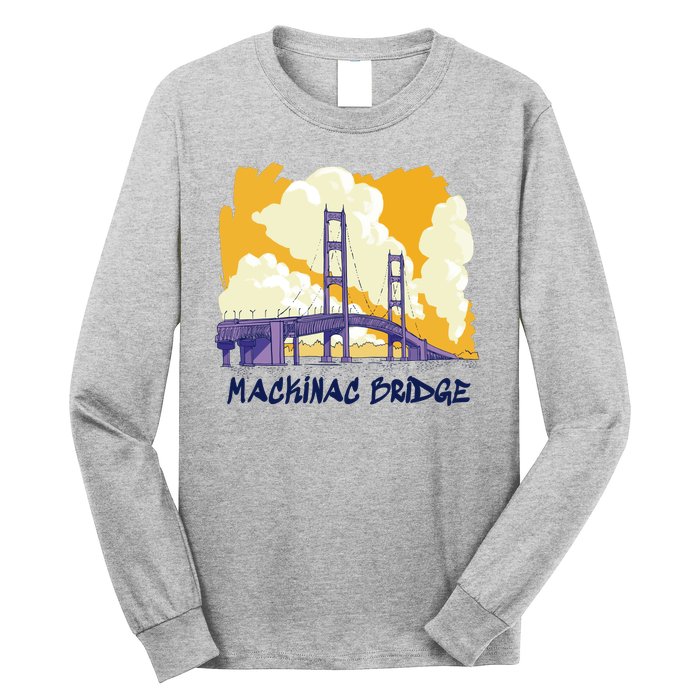 Mackinac Bridge US Travel Long Sleeve Shirt