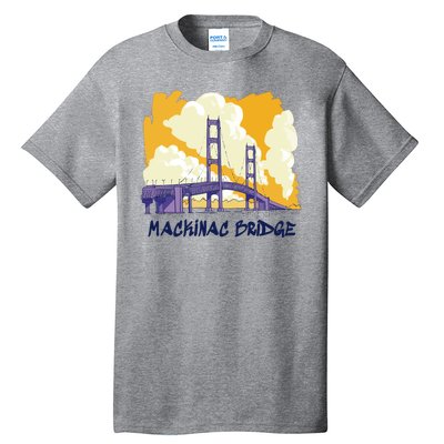 Mackinac Bridge US Travel Tall T-Shirt