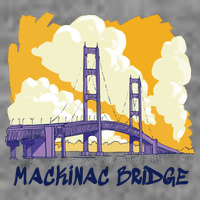 Mackinac Bridge US Travel Tall T-Shirt