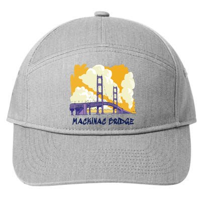 Mackinac Bridge US Travel 7-Panel Snapback Hat