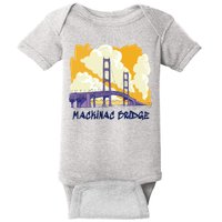 Mackinac Bridge US Travel Baby Bodysuit