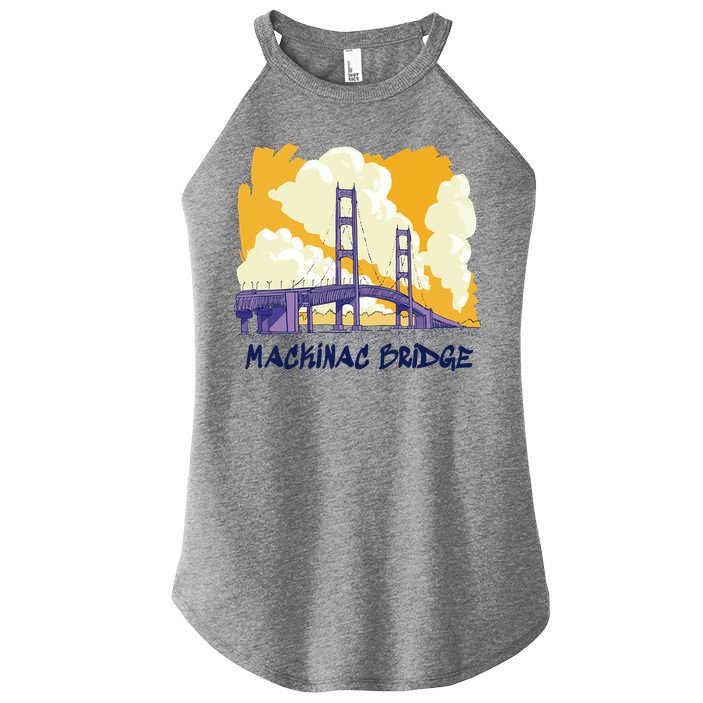 Mackinac Bridge US Travel Women's Perfect Tri Rocker Tank