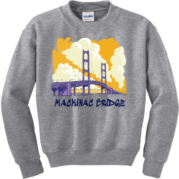 Mackinac Bridge US Travel Kids Sweatshirt