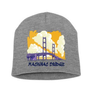 Mackinac Bridge US Travel Short Acrylic Beanie