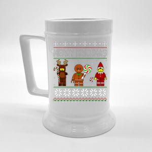 Merry Brickmas Ugly Christmas Block Brick Building  Beer Stein