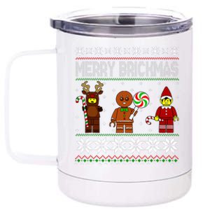 Merry Brickmas Ugly Christmas Block Brick Building  12 oz Stainless Steel Tumbler Cup