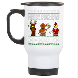 Merry Brickmas Ugly Christmas Block Brick Building  Stainless Steel Travel Mug