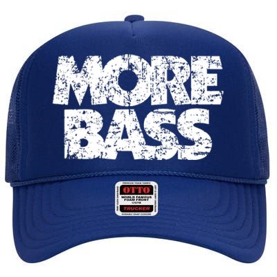 More Bass Vintage Bassist Bass Players High Crown Mesh Back Trucker Hat