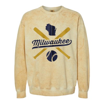 Milwaukee Baseball Vintage Wisconsin Pride Love City Colorblast Crewneck Sweatshirt