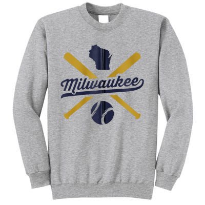 Milwaukee Baseball Vintage Wisconsin Pride Love City Tall Sweatshirt