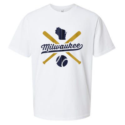 Milwaukee Baseball Vintage Wisconsin Pride Love City Sueded Cloud Jersey T-Shirt