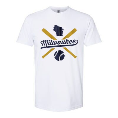 Milwaukee Baseball Vintage Wisconsin Pride Love City Softstyle CVC T-Shirt