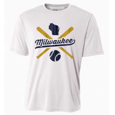 Milwaukee Baseball Vintage Wisconsin Pride Love City Cooling Performance Crew T-Shirt