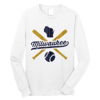 Milwaukee Baseball Vintage Wisconsin Pride Love City Long Sleeve Shirt