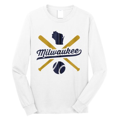 Milwaukee Baseball Vintage Wisconsin Pride Love City Long Sleeve Shirt