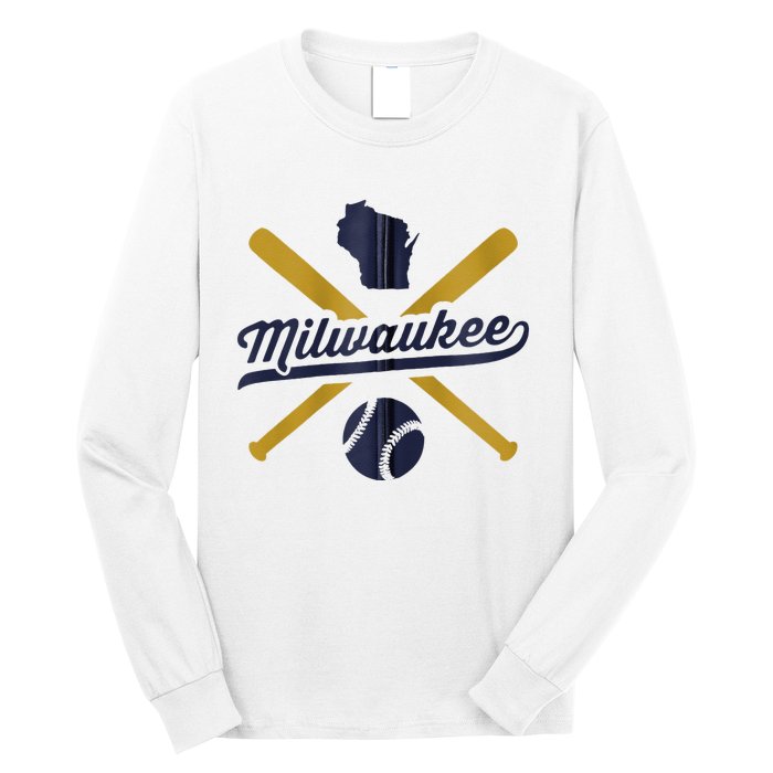 Milwaukee Baseball Vintage Wisconsin Pride Love City Long Sleeve Shirt