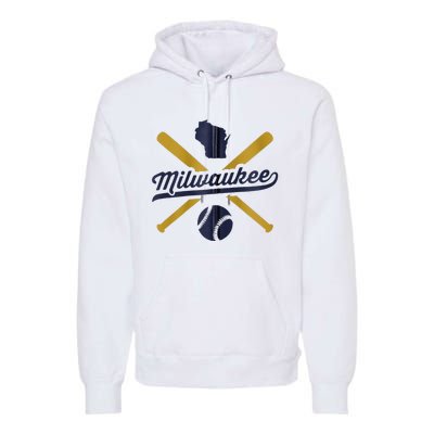 Milwaukee Baseball Vintage Wisconsin Pride Love City Premium Hoodie