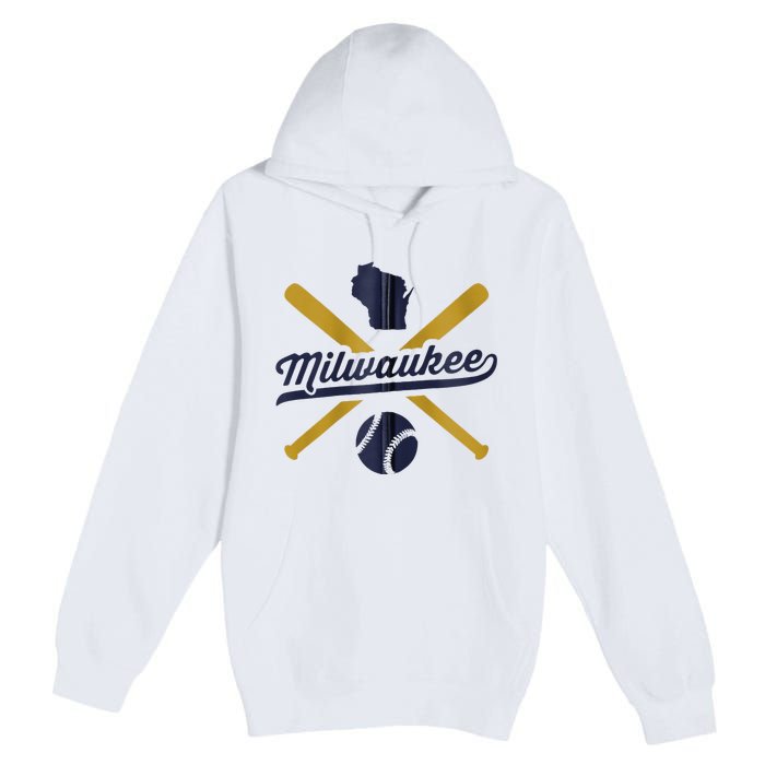 Milwaukee Baseball Vintage Wisconsin Pride Love City Premium Pullover Hoodie