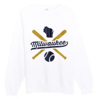 Milwaukee Baseball Vintage Wisconsin Pride Love City Premium Crewneck Sweatshirt