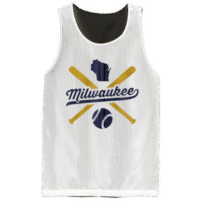 Milwaukee Baseball Vintage Wisconsin Pride Love City Mesh Reversible Basketball Jersey Tank