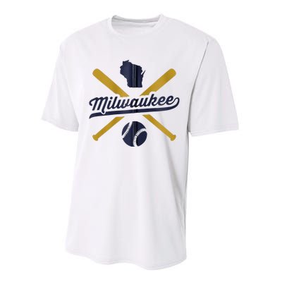 Milwaukee Baseball Vintage Wisconsin Pride Love City Performance Sprint T-Shirt