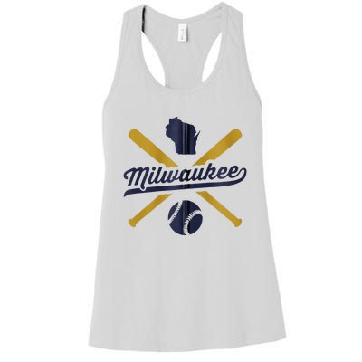 Milwaukee Baseball Vintage Wisconsin Pride Love City Women's Racerback Tank