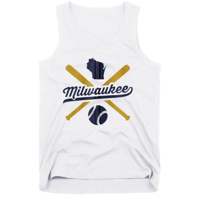 Milwaukee Baseball Vintage Wisconsin Pride Love City Tank Top