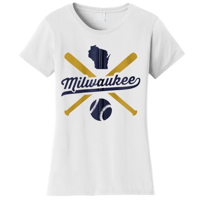 Milwaukee Baseball Vintage Wisconsin Pride Love City Women's T-Shirt