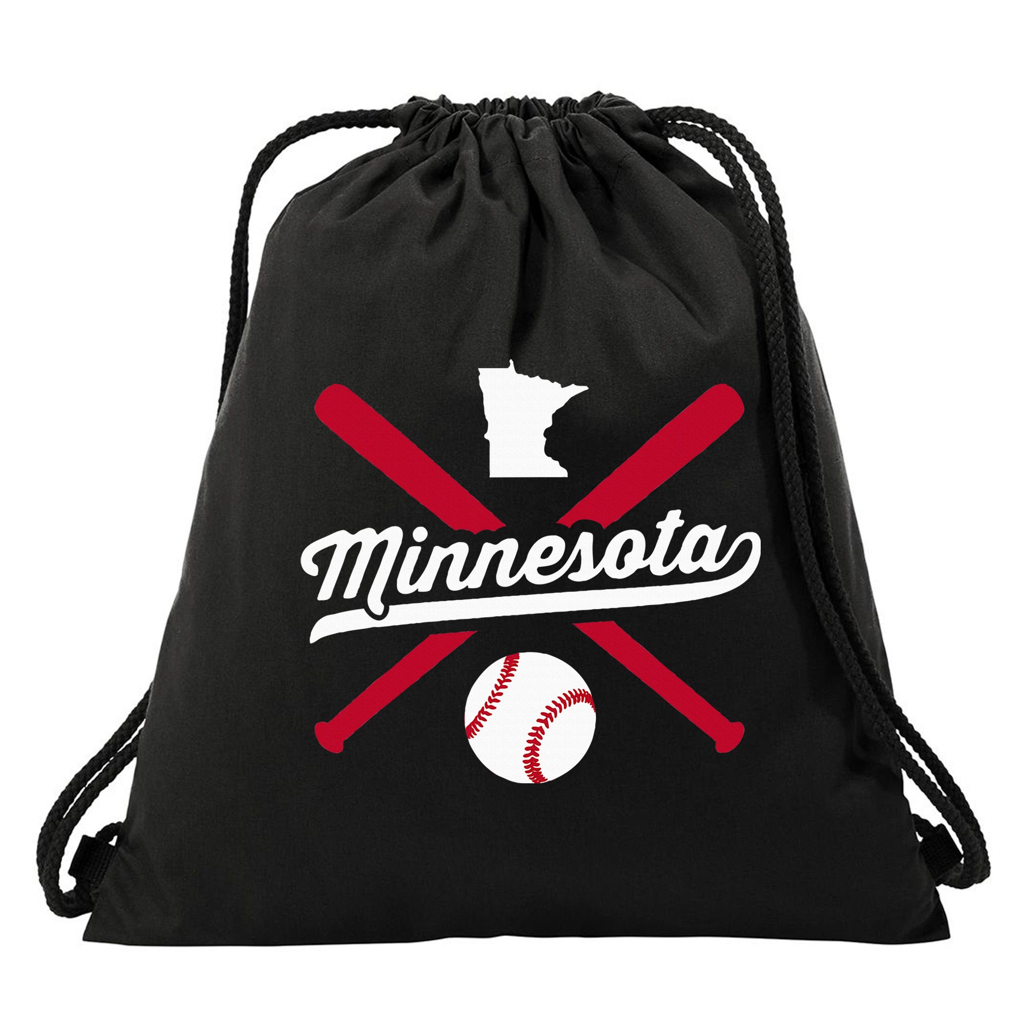 Minnesota Baseball Vintage State Pride Love City Drawstring Bag