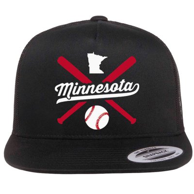 Minnesota Baseball Vintage State Pride Love City Flat Bill Trucker Hat