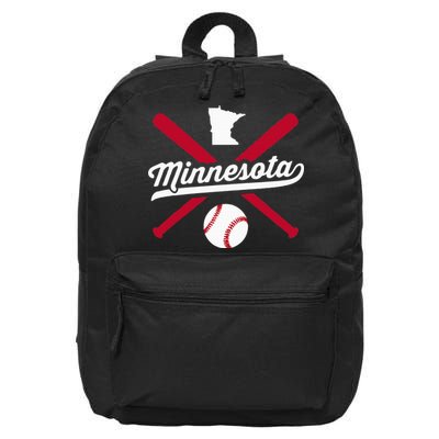 Minnesota Baseball Vintage State Pride Love City 16 in Basic Backpack