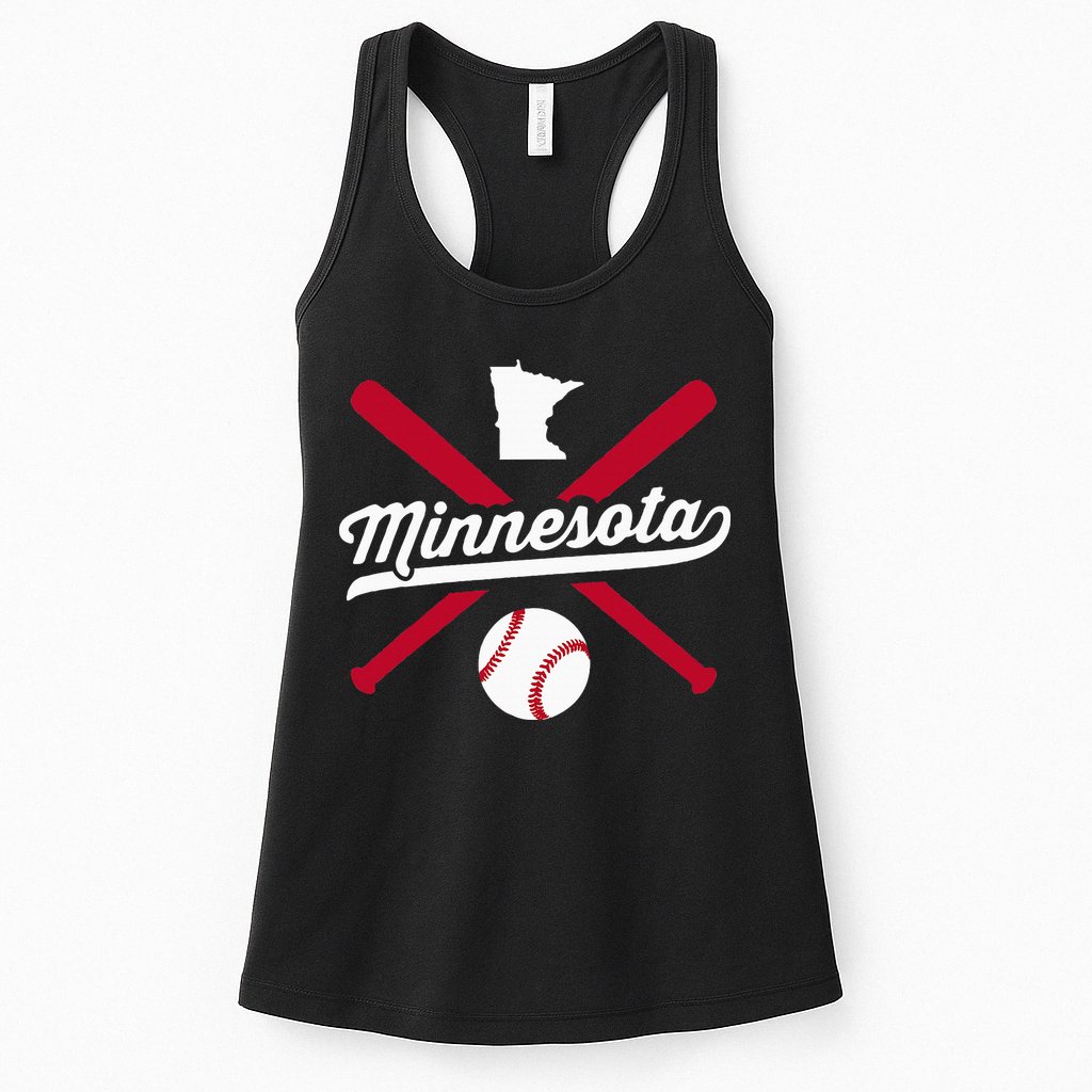 Minnesota Baseball Vintage State Pride Love City Womens Tank Top