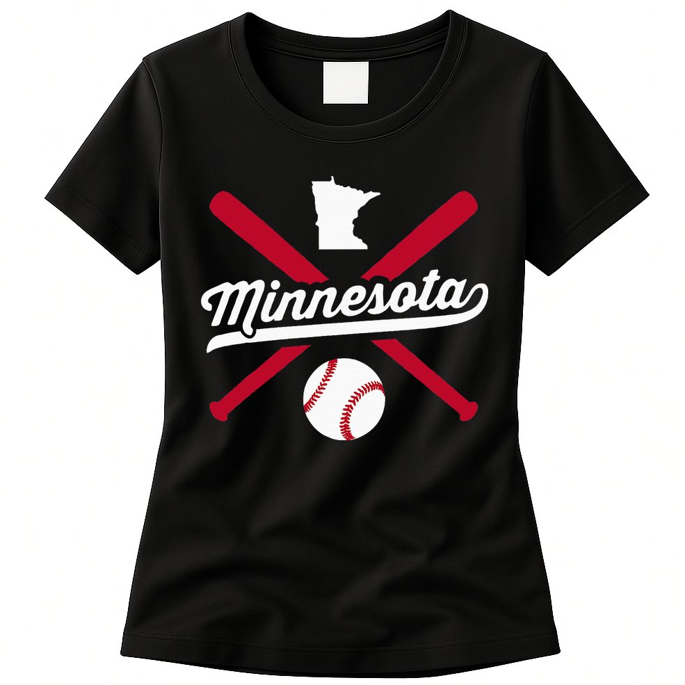 Minnesota Baseball Vintage State Pride Love City Womens T-Shirt