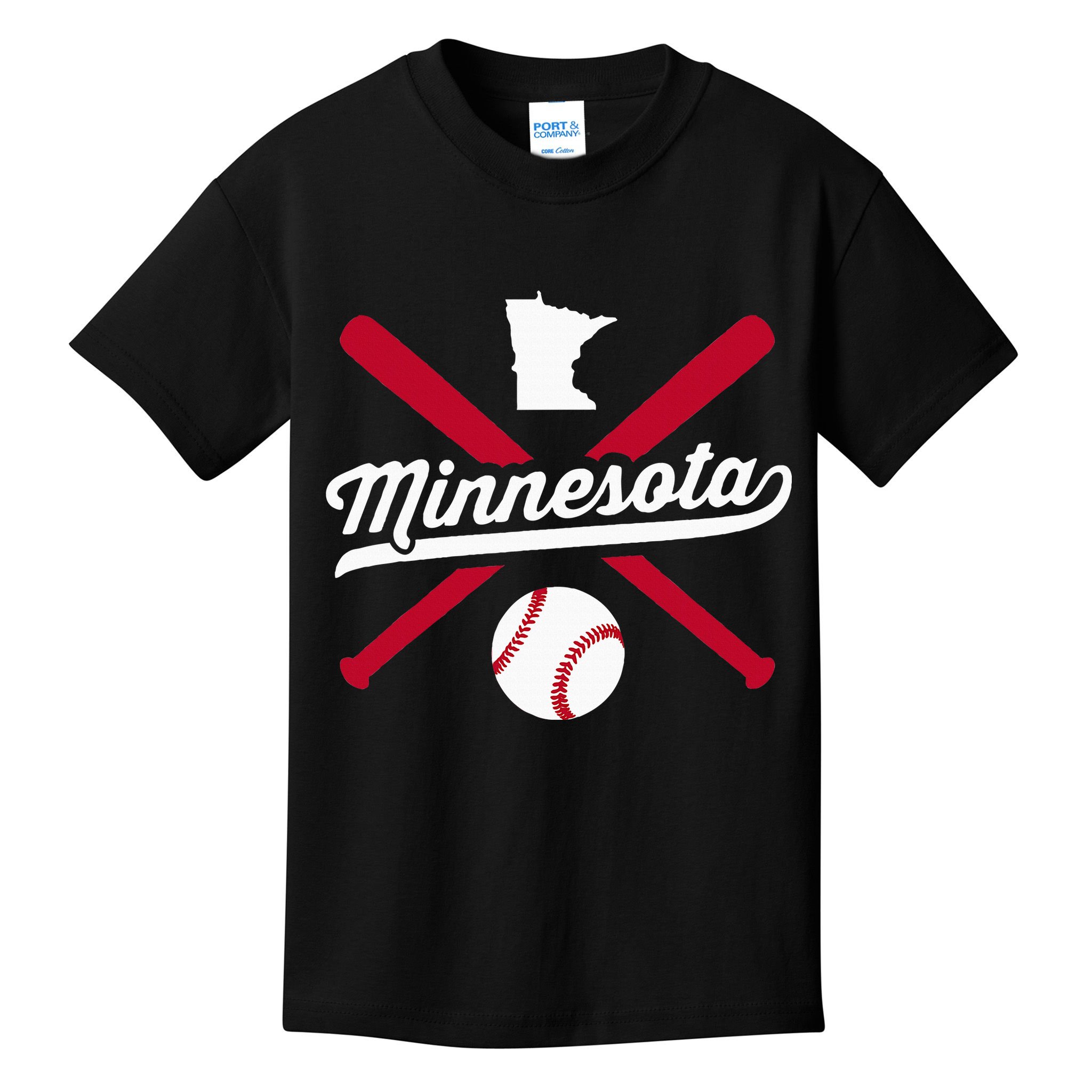 Minnesota Baseball Vintage State Pride Love City Kids T-Shirt