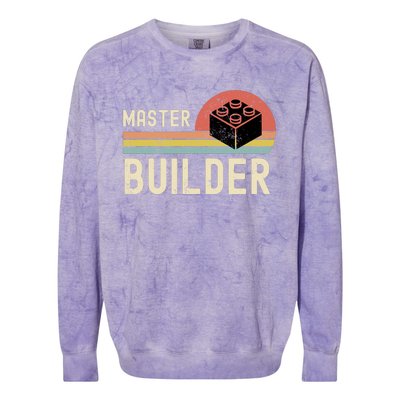 Master Builder Vintage Style Gift Colorblast Crewneck Sweatshirt