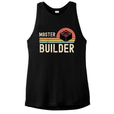 Master Builder Vintage Style Gift Ladies PosiCharge Tri-Blend Wicking Tank